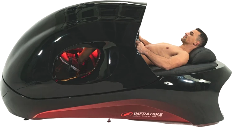 Man lying in the InfraBike